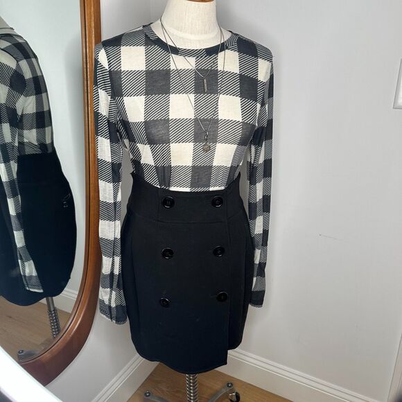 rag & bone tissue black and white check long-sleeve top - Picture 3 of 8
